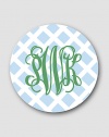 Transform your dinner table or buffet with a set of personalized, virtually break-proof plates. A colorful pattern fits into everyday and celebratory occasions alike. Set of 4 Each: 10 diam Melamine; dishwasher safe Made in USA FOR PERSONALIZATION Select a quantity, then scroll down and click on PERSONALIZE & ADD TO BAG to choose and preview your personalization options. Please allow 2 weeks for delivery.
