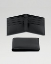 Vitello Classico basic wallet. Six card slots and two bill compartments Made in Italy 3¾ X 4¼ 