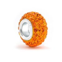 Bling Jewelry Sterling Silver Orange Swarovski Crystal Pandora Compatible Bling Jewelry Sterling Silver Orange Swarovski Crystal Pandora Compatible