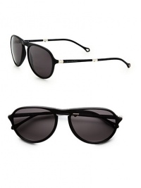 Handsomely crafted for everyday wear in lightweight resin for a polished finish. Available in matte black frames with polarized smoke lenses.Resin100% UV ProtectionMade in Italy Handsomely crafted for everyday wear in lightweight resin for a polished finish. Available in matte black frames with polarized smoke lenses.Resin100% UV ProtectionMade in Italy