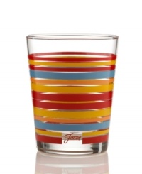 Ringed with colors to complement everyone's favorite dinnerware, Fiesta double old-fashioned glasses lend retro-fun charm to casual settings. Ringed with colors to complement everyone's favorite dinnerware, Fiesta double old-fashioned glasses lend retro-fun charm to casual settings.