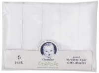Gerber 5 Count Organic Birdseye Prefold Cloth Diaper Gerber 5 Count Organic Birdseye Prefold Cloth Diaper