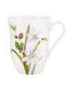 A season of entertaining and celebration will flourish with this Winter Meadow mug from Lenox. Delicate paperwhites bloom on scalloped ivory porcelain designed to mix and match.