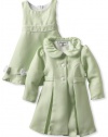 Bonnie Jean Girls 2-6X Coat Set, Green, 2T