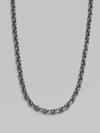A finely crafted chain for every modern man, designed from small links of sterling silver. From the Armory Collection Sterling silver Chain, about 22 long Lobster clasp Imported A finely crafted chain for every modern man, designed from small links of sterling silver. From the Armory Collection Sterling silver Chain, about 22 long Lobster clasp Imported