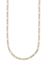 Polish your look. This 14k gold men's figaro link necklace is the perfect addition to his wardrobe. Approximate length: 22 inches. Approximate width: 3-9/10 mm. Polish your look. This 14k gold men's figaro link necklace is the perfect addition to his wardrobe. Approximate length: 22 inches. Approximate width: 3-9/10 mm.