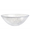 Speckled with frosty white, the Tellus crystal bowl makes a striking centerpiece for the dining room or coffee table. Its minimalist shape is perfect for holding whole fruit or mixed greens but looks simply stunning all on its own.