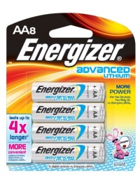 Energizer Advanced Lithium Batteries, AA Size, 8-Count Energizer Advanced Lithium Batteries, AA Size, 8-Count