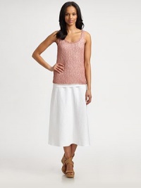 Tantalizing texture gives this soft, cotton knit, must-have status.U-neckSleevelessAbout 24 from shoulder to hemCottonHand washImported of Italian fabric Model shown is 5'9 (175cm) wearing US size Small. Tantalizing texture gives this soft, cotton knit, must-have status.U-neckSleevelessAbout 24 from shoulder to hemCottonHand washImported of Italian fabric Model shown is 5'9 (175cm) wearing US size Small.