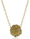 Anne Klein ASTRA Gold-Tone Topaz Colored Fireball Pendant Necklace