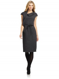 THE LOOKAsymmetric draped collarCascading ruffle detailBelted waistBack zip with hook-and-eye closureTHE FITAbout 41 from shoulder to hemTHE MATERIALVirgin wool/elastaneFully linedCARE & ORIGINDry cleanImportedModel shown is 5'9 (175cm) wearing US size 4. THE LOOKAsymmetric draped collarCascading ruffle detailBelted waistBack zip with hook-and-eye closureTHE FITAbout 41 from shoulder to hemTHE MATERIALVirgin wool/elastaneFully linedCARE & ORIGINDry cleanImportedModel shown is 5'9 (175cm) wearing US size 4.