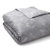 Lilac bouquets in shades of slate grey adorn comforters and shams in this floral Calvin Klein Home collection.