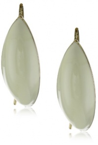 Anne Klein Zelda Gold-Tone Ivory Enamel Hoop Earrings