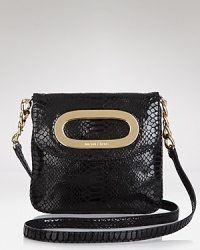 In shiny patent python, MICHAEL Michael Kors' crossbody bag is a city girl's go-to.