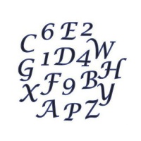 FMM Upper Case Script Alphabet & Number Tappit Cutters Set FMM Upper Case Script Alphabet & Number Tappit Cutters Set