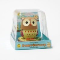 Two's Company Sunny Outlook Solar Powered Head Turning Owl in Gift Box Two's Company Sunny Outlook Solar Powered Head Turning Owl in Gift Box