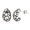 Sterling Silver Oxidized Electroform Dots Earrings