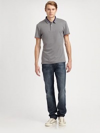 Classic polo exudes instant summer style, shaped in lightweight cotton with contrast piping on the collar and sleeves for a colorblock-inspired finish.Three-button placket98% cotton/2% elastaneDry cleanImported Classic polo exudes instant summer style, shaped in lightweight cotton with contrast piping on the collar and sleeves for a colorblock-inspired finish.Three-button placket98% cotton/2% elastaneDry cleanImported