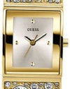 GUESS Women's U0002L2 Gold-Tone Bejeweled Watch