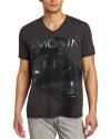 Calvin Klein Jeans Men's Smoking Girls Short Sleeve V-Neck Tee, Black, XX-Large