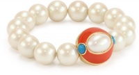 Carolee Brighten Up Gold-Tone White Color Pearl Cab Bracelet Carolee Brighten Up Gold-Tone White Color Pearl Cab Bracelet