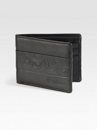 Full grain leather with an embossed paisley and printed lining lends a signature touch to a classic bi-fold.One billfold compartmentSix card slotsCotton twill/leather liningLeather4W x 3HImported Full grain leather with an embossed paisley and printed lining lends a signature touch to a classic bi-fold.One billfold compartmentSix card slotsCotton twill/leather liningLeather4W x 3HImported