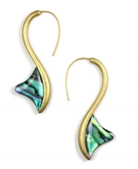 Wrap yourself in shimmering style. These chic Abalone shell earrings will curl around your lobes and add a pop of unexpected color. Crafted in gold tone mixed metal by RACHEL Rachel Roy. Approximate drop: 2-1/2 inches. Wrap yourself in shimmering style. These chic Abalone shell earrings will curl around your lobes and add a pop of unexpected color. Crafted in gold tone mixed metal by RACHEL Rachel Roy. Approximate drop: 2-1/2 inches.
