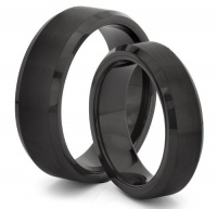 His & Her's 8MM/6MM Tungsten Carbide Brushed Black Wedding Band Ring Set (Available Sizes 4-14 Including Half Sizes) His & Her's 8MM/6MM Tungsten Carbide Brushed Black Wedding Band Ring Set (Available Sizes 4-14 Including Half Sizes)