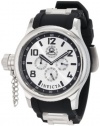 Invicta Men's 1800 Russian Diver Silver Dial Black Polyurethane Watch