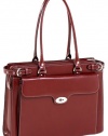 McKleinUSA WINNETKA 94836 Red Leather Ladies' Briefcase with Removable Sleeve