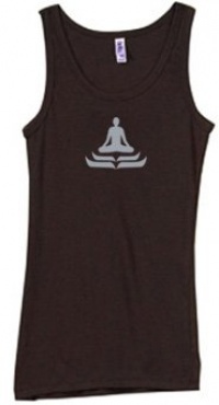 LOTUS POSE Yoga Women's Rachel Sheer Rib Longer Length Tank Top - Chocolate Brown LOTUS POSE Yoga Women's Rachel Sheer Rib Longer Length Tank Top - Chocolate Brown