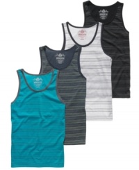 With warm weather right around the corner, you'll want to line your wardrobe with some striped tanks from American Rag. With warm weather right around the corner, you'll want to line your wardrobe with some striped tanks from American Rag.