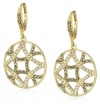 Judith Jack Gold Matrix Sterling Silver-Gold Plate-Round Drop Earrings