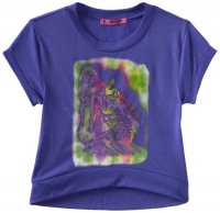 Energie Girls 7-16 High Low Tee With Graphic Tiger, Simply Purple, X-Large Energie Girls 7-16 High Low Tee With Graphic Tiger, Simply Purple, X-Large
