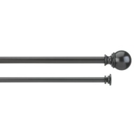 Umbra Diverge 48-Inch to 88-Inch Double Drapery Rod, Black Umbra Diverge 48-Inch to 88-Inch Double Drapery Rod, Black