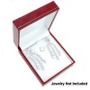 King Ice Classic Leatherette Red Earrings & Pendant Gift Box