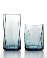 The crystalline blue of the Bormioli Rocco's Nettuno Blue collection of drinking glasses recalls tranquil waters of Tyrrhenian Sea, on which the ancient town of Nettuno (Neptune in Italian) is located. The silhouette and the lines of the highball glasses (shown left) are definitely Italian in design and lend an air of casual sophistication. The crystalline blue of the Bormioli Rocco's Nettuno Blue collection of drinking glasses recalls tranquil waters of Tyrrhenian Sea, on which the ancient town of Nettuno (Neptune in Italian) is located. The silhouette and the lines of the highball glasses (shown left) are definitely Italian in design and lend an air of casual sophistication.