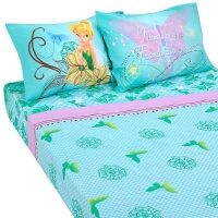 Disney Fairies Tinkerbell Butterfly Glow 4pc Full Size Premium Sheets Set