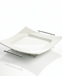 Set a smarter table with the versatile Piazza serving tray from Godinger. Sleek porcelain in a handled rack offers a look that's truly timeless and designed with the host in mind. Set a smarter table with the versatile Piazza serving tray from Godinger. Sleek porcelain in a handled rack offers a look that's truly timeless and designed with the host in mind.