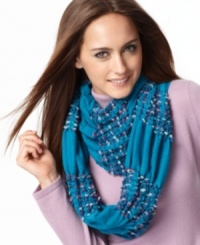 Pucker up. Get ready to fall in love with the unique puckered texture of Collection XIIX's multicolored infinity scarf. Pucker up. Get ready to fall in love with the unique puckered texture of Collection XIIX's multicolored infinity scarf.