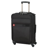 Comfort grip, one-touch dual-trolley aluminum handle system locks into two different positions, 41 & 39, to accommodate travelers of various heights. Spacious main packing area expands 2.5 for additional packing capacity and features lockable zippers sliders. Removable zippered tri-fold suiter holds several garments and reduces wrinkling. Interior features a zippered lid pocket, hanging pocket for additional organization and compression straps to secure folded items. Removable Attach-a-Bag strap secures an additional bag to the front of the upright for consolidated travel. Comfort grip, one-touch dual-trolley aluminum handle system locks into two different positions, 41 & 39, to accommodate travelers of various heights. Spacious main packing area expands 2.5 for additional packing capacity and features lockable zippers sliders. Removable zippered tri-fold suiter holds several garments and reduces wrinkling. Interior features a zippered lid pocket, hanging pocket for additional organization and compression straps to secure folded items. Removable Attach-a-Bag strap secures an additional bag to the front of the upright for consolidated travel.