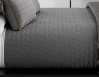 Hotel Collection Gridwork King Coverlet Graphite Hotel Collection Gridwork King Coverlet Graphite