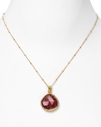 With a faceted ruby pendant pendant, Coralia Leets' 22-karat gold necklace is elegance simplified. Day or after dark, this piece slips on to give a spectrum of looks tonal sparkle. With a faceted ruby pendant pendant, Coralia Leets' 22-karat gold necklace is elegance simplified. Day or after dark, this piece slips on to give a spectrum of looks tonal sparkle.
