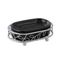 InterDesign Twigz Soap Dish, Silver/Black InterDesign Twigz Soap Dish, Silver/Black