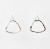 Barse Sterling Silver Hammered Abstract Earrings