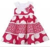 Rare Editions Infant Girls Fuchsia Polka Dot Dress with Bloomer-18 Months