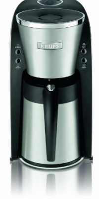 KRUPS?KT720D50 10 Cup Thermal Filter Coffee Maker with Stainless Steel Housing,?Silver
