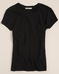 From ALTERNATIVE, the cap sleeve babydoll tee rendered in soft cotton. From ALTERNATIVE, the cap sleeve babydoll tee rendered in soft cotton.