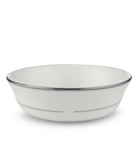 Pure opulence. Posh opalescence. This classically designed line of Lenox dinnerware and dishes is accented by a platinum rim and a delicate flourish of vine-like, white-on-white imprints with raised, iridescent enamel dots. Great gift for a housewarming, wedding or yourself. Pure opulence. Posh opalescence. This classically designed line of Lenox dinnerware and dishes is accented by a platinum rim and a delicate flourish of vine-like, white-on-white imprints with raised, iridescent enamel dots. Great gift for a housewarming, wedding or yourself.