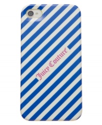 Show your stripes with this colorful iPhone case from Juicy Couture. Designed for durability and delight, it keeps your favorite tech toy safe, secure and dressed for any occasion. Fits iPhone 4 and 4S.